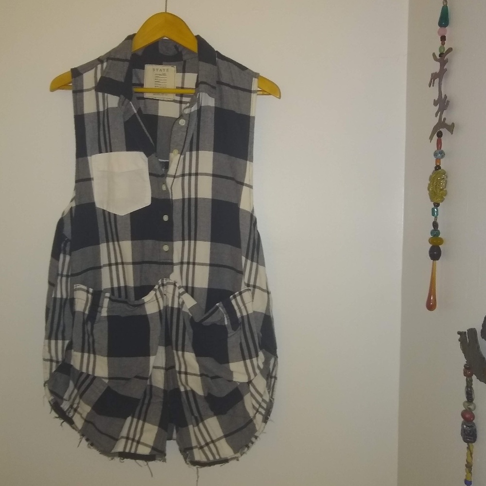STATE the Label Smock - vintage plaid